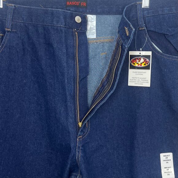 Rasco FR Flame Resistant Denim Jeans Mens 48 x 36 New Protective Workwear - Picture 5 of 11